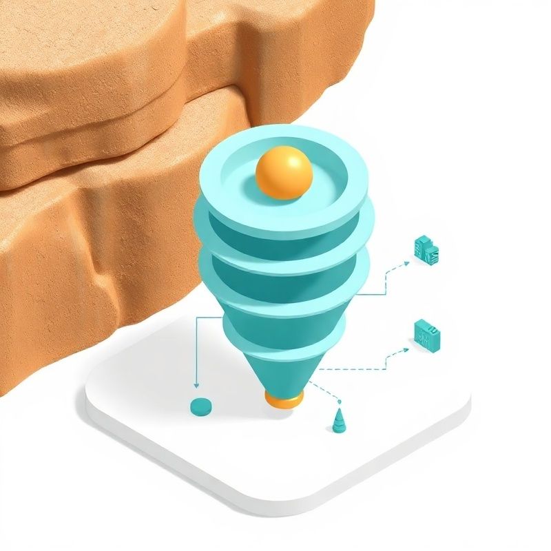 Izometrijska ilustracija marketinškog lijevka s teal fazama